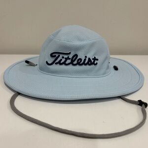 Titleist Pro V1 Foot Joy FJ Tour Sun Hat Golf Aussie Hat Blue  Full Brim NWOT